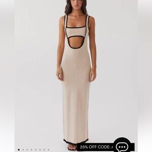 Pepper mayo open back cut out maxi dress